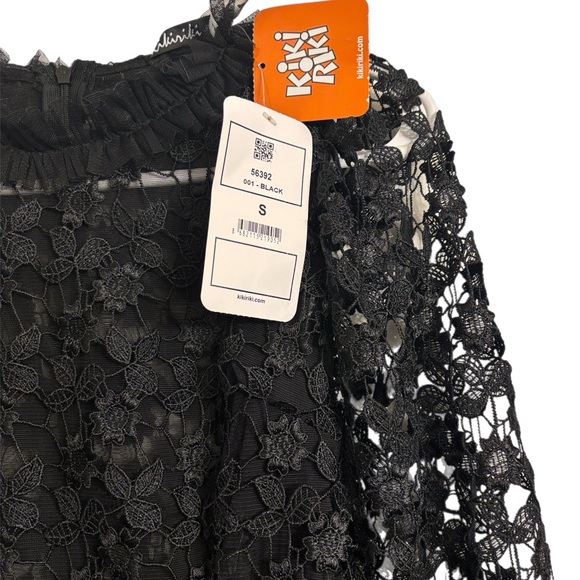 Chic Black Floral Lace Dress - Picture 7 of 8
